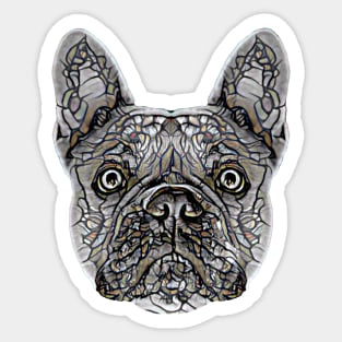 French Bulldog Face Sticker